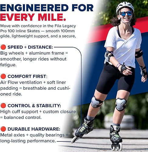Miniatura 3 de FILA Legacy Pro 100 Inline Speed Skates for Women | Precision, Performance, and Stability for Training in Outdoor and Indoor Rinks