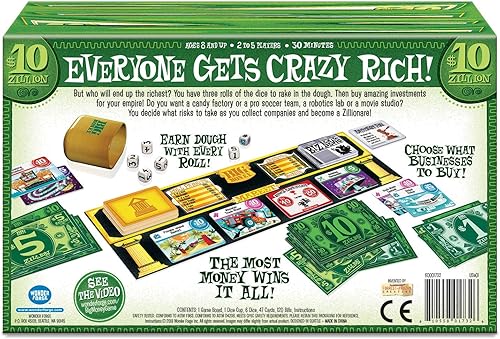 Miniatura 7 de Wonder Forge Juego de dinero grande para familias y niños de 8 años en adelante, perfecto para grupos y noches de juego, verde