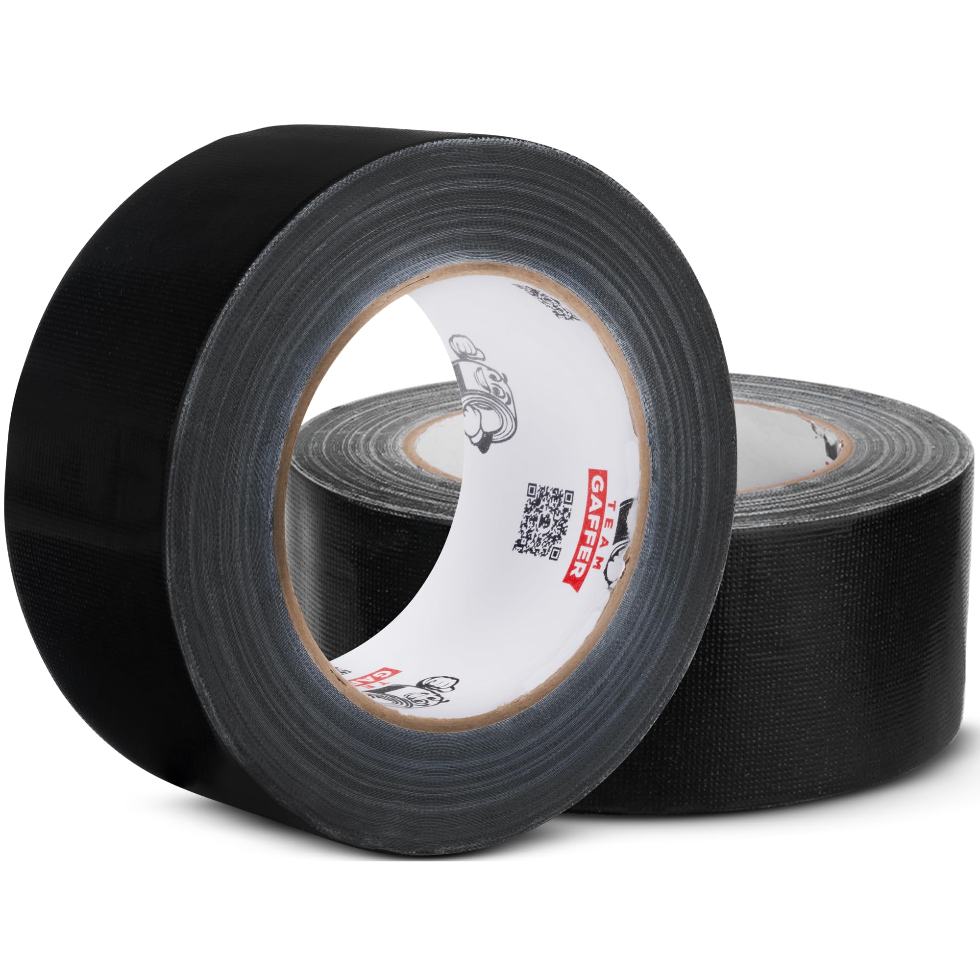 Team Gaffer Black Professional-Grade Gaffer Tape | Water-Resistant, Heavy-Duty & No-Residue for Reliable & Convenient Repairs, Marking, Cable