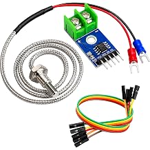 MAX6675 Thermocouple Module with K Type Thermocouple Temperature Sensor SPI Interface 3-5V for Arduino ESP32 Raspberry Pi, M6 Screw Set
