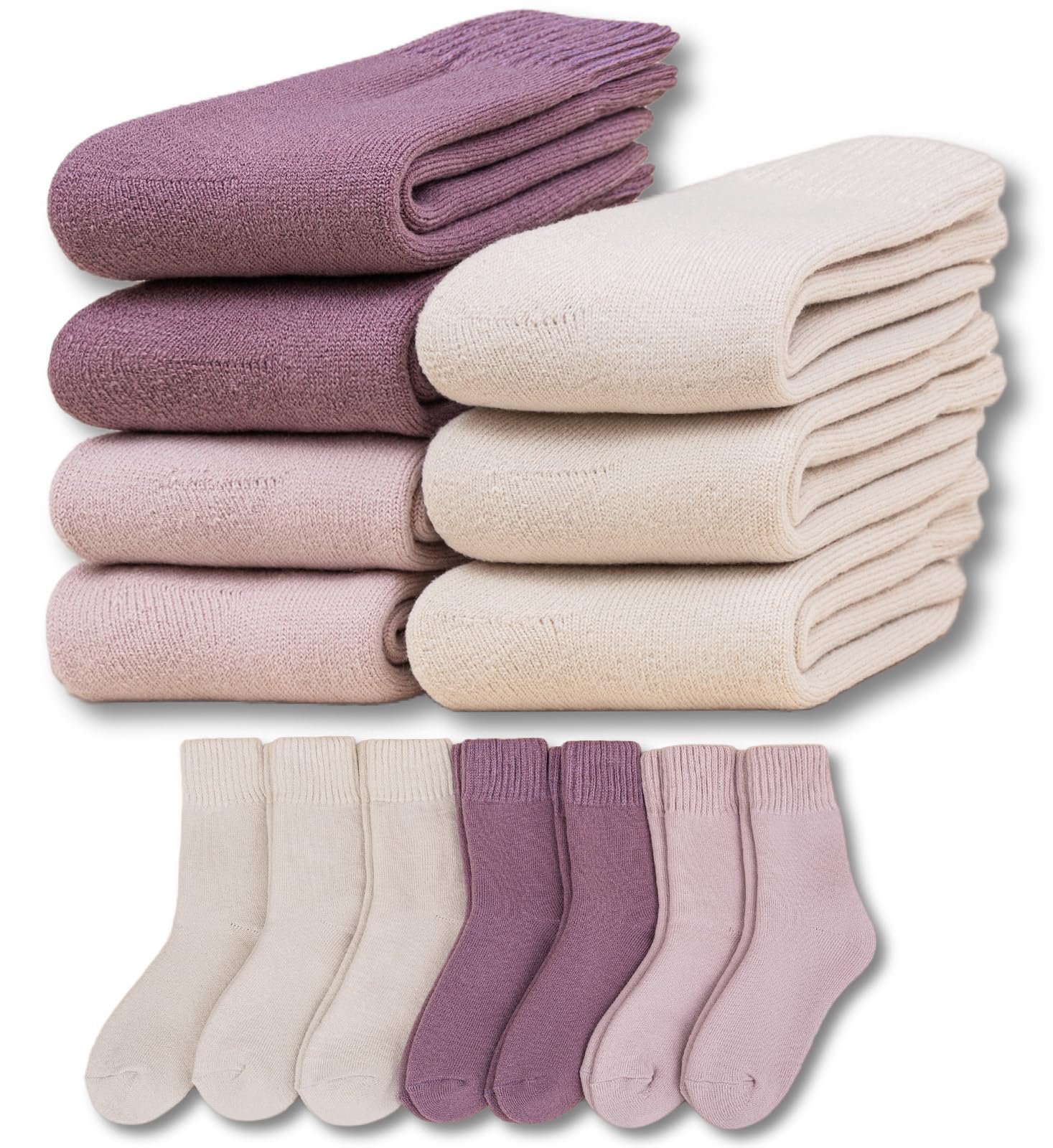 KANAV 7 Pairs Warm Winter Socks for Women Thick Thermal Boot Socks Comfy Slouchy Fuzzy Slipper Socks Cozy Chunky Ankle Socks