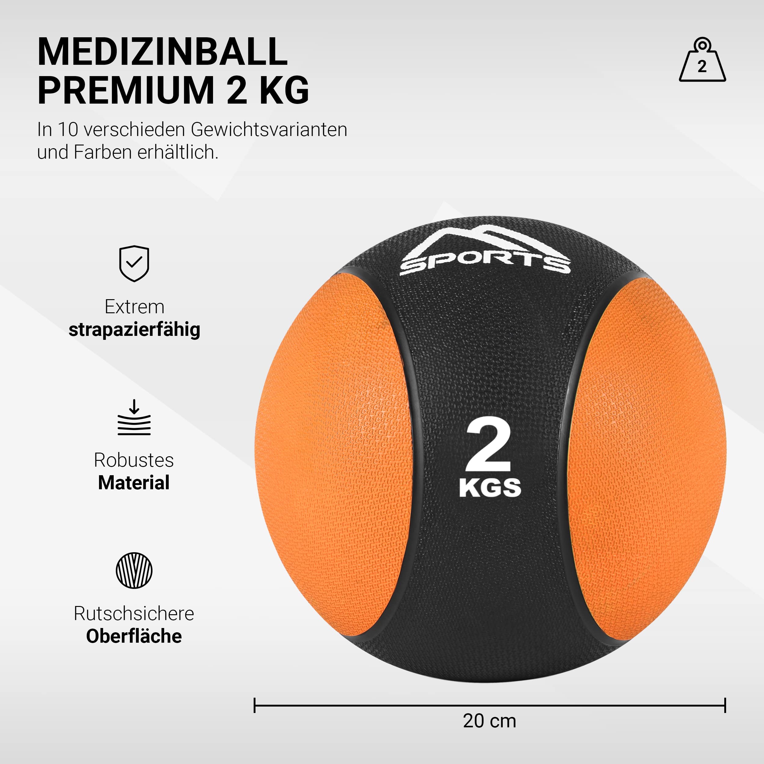 Palla Medica 7 Kg Msports - Per Allenamento, Palestra, Fitness, Riabilitazione, Rosso - Foto 7