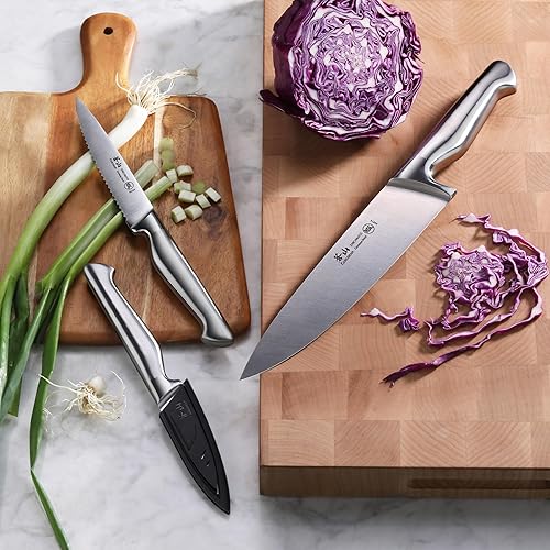 Miniatura 6 de Cangshan Sanford Series 1027174 - Juego de cuchillos de acero alemán de 3 piezas con vainas