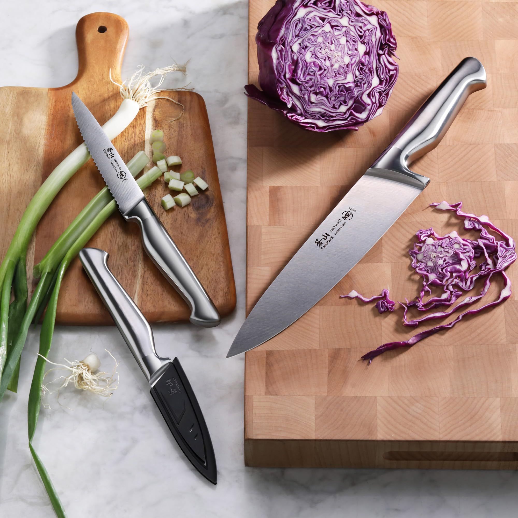 Amazon.com: Cangshan Sanford Series 1027174 German Steel 3-Piece