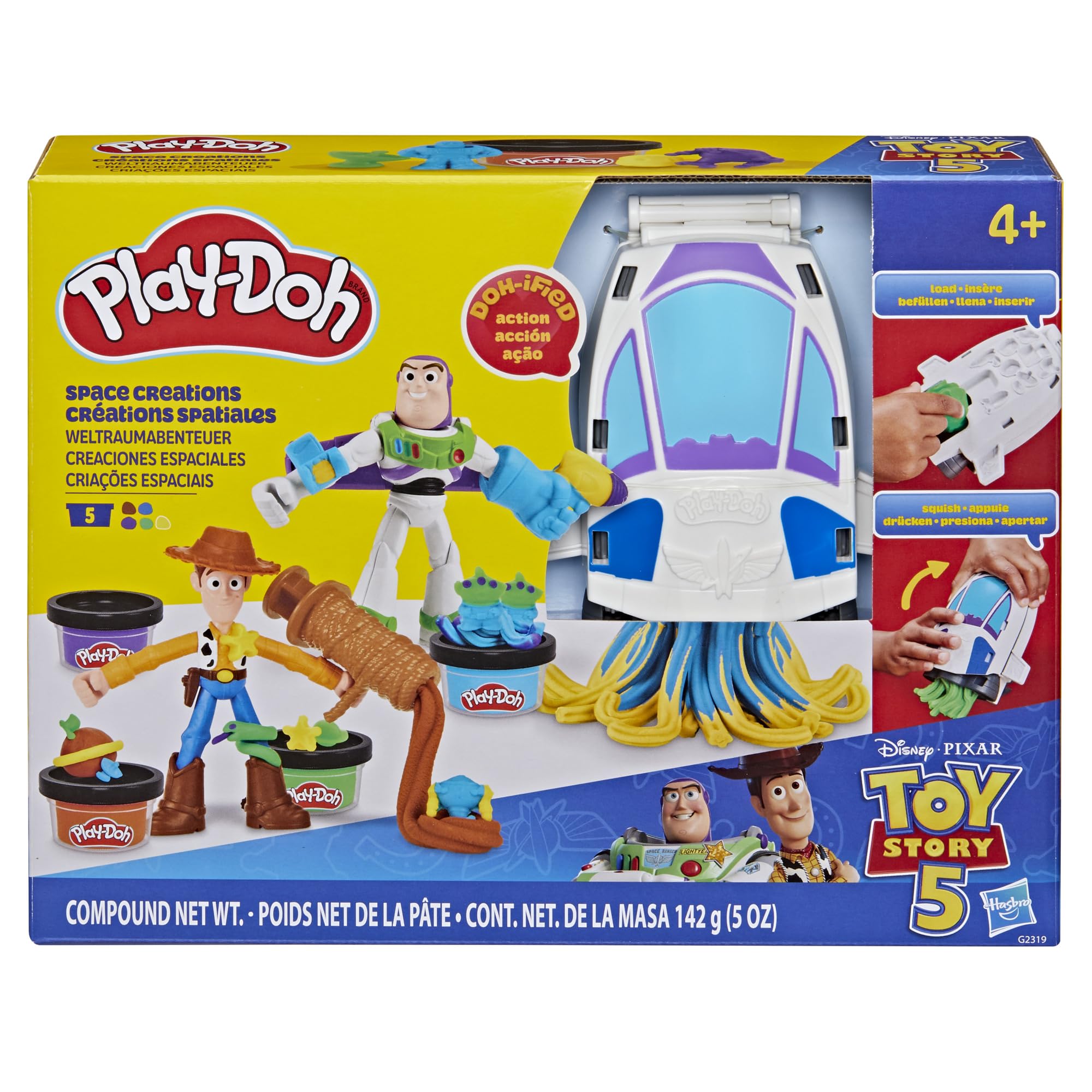 Zestaw do zabawy Play-Doh Toy Story Kosmiczne kreacje, zabawy plastyczne, zabawki Disneya dla dzieci w wieku od 4 lat