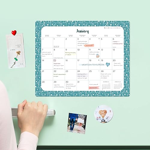Miniatura 4 de Bright Day, almohadilla magnética anual mensual para refrigerador 2024 Dogs on Repeat de 18 meses, 8 x 10 pulgadas, enero de 2024 a junio de 2025