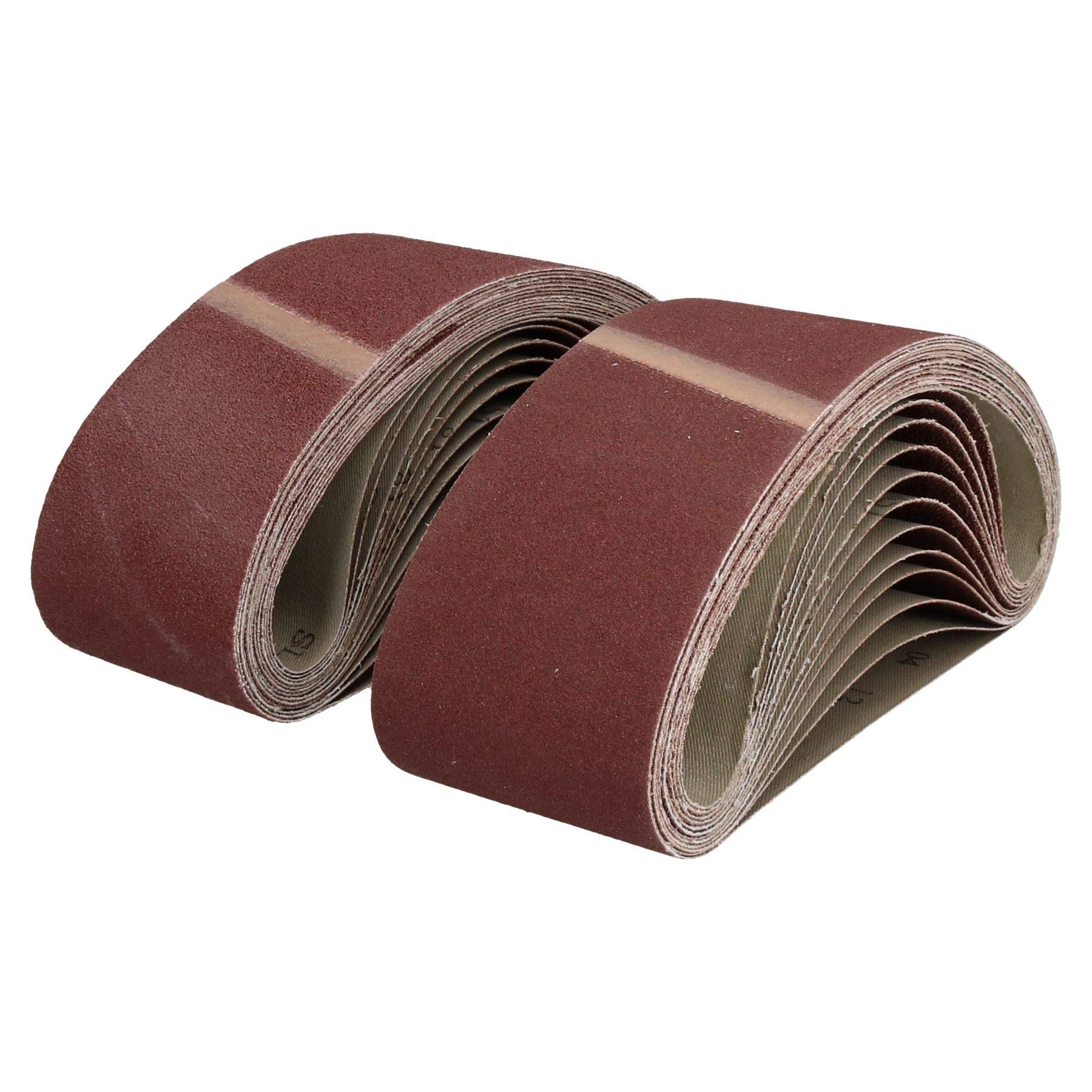 Ab Tools 533Mm X 75Mm Mixed Grit Abrasive Sanding Belts Power File Sander Belt 25 Pack