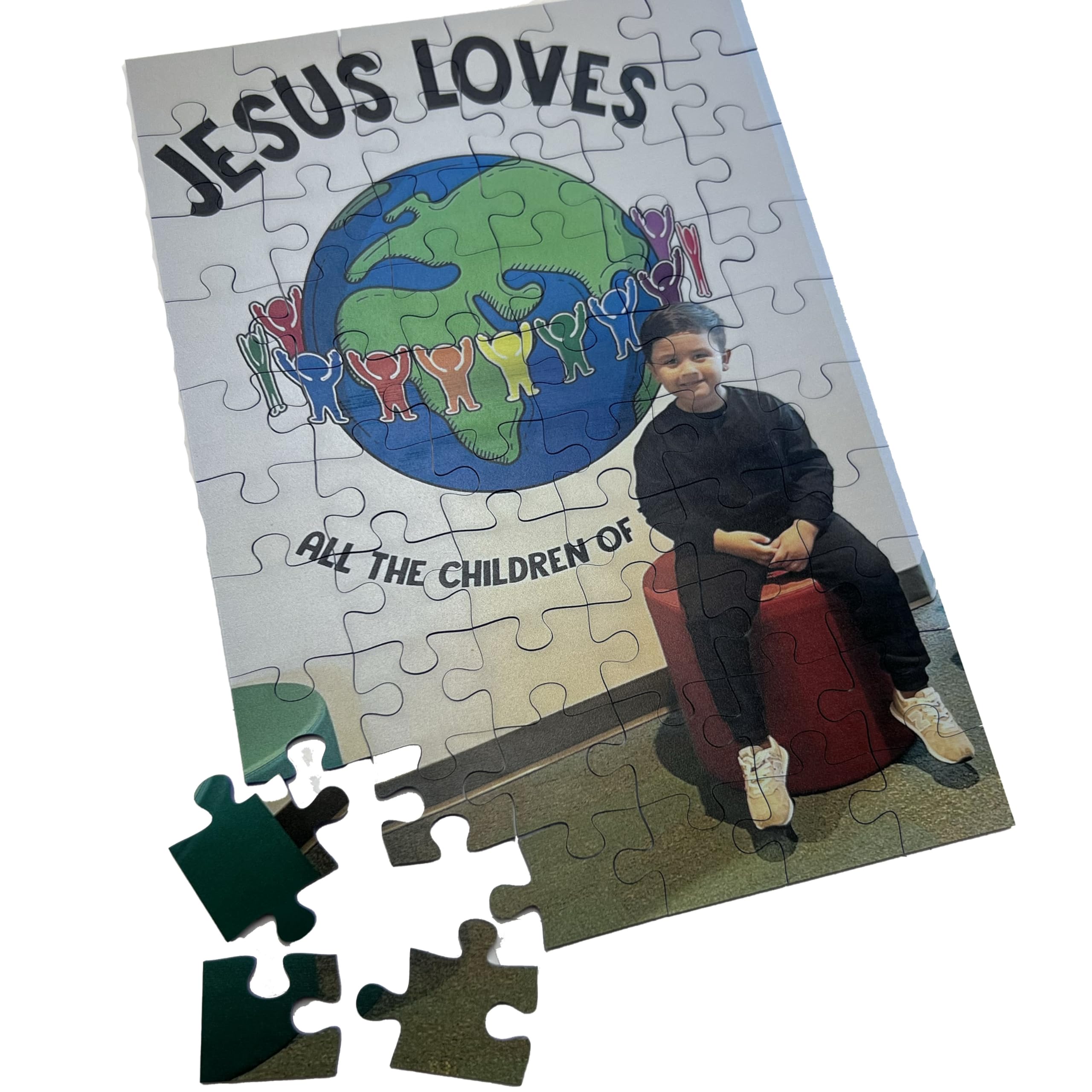 Custom Photo Puzzle from Picture | Upload Your Photo and Choose Color | 60 Piece Personalized Puzzle for Kids Toddlers Acrylic Puzzles Birthday Gifts