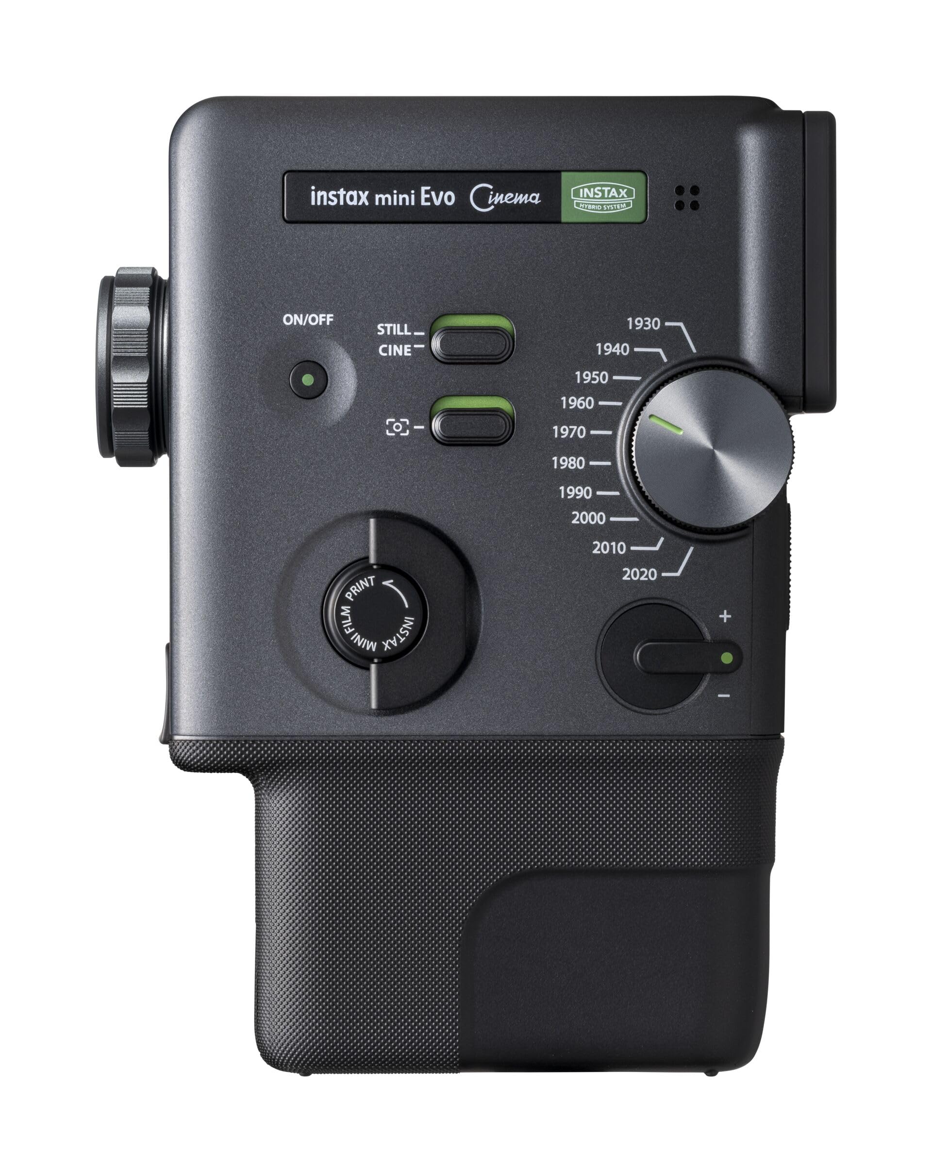 instax mini Evo Cinema, 3-in-1 Fotocamera Ibrida, Videocamera e Stampante per Smartphone, LCD 1,54", Bluetooth, Controllo remoto, Editing app iOS-Android, usa instax mini film (pellicola non inclusa)