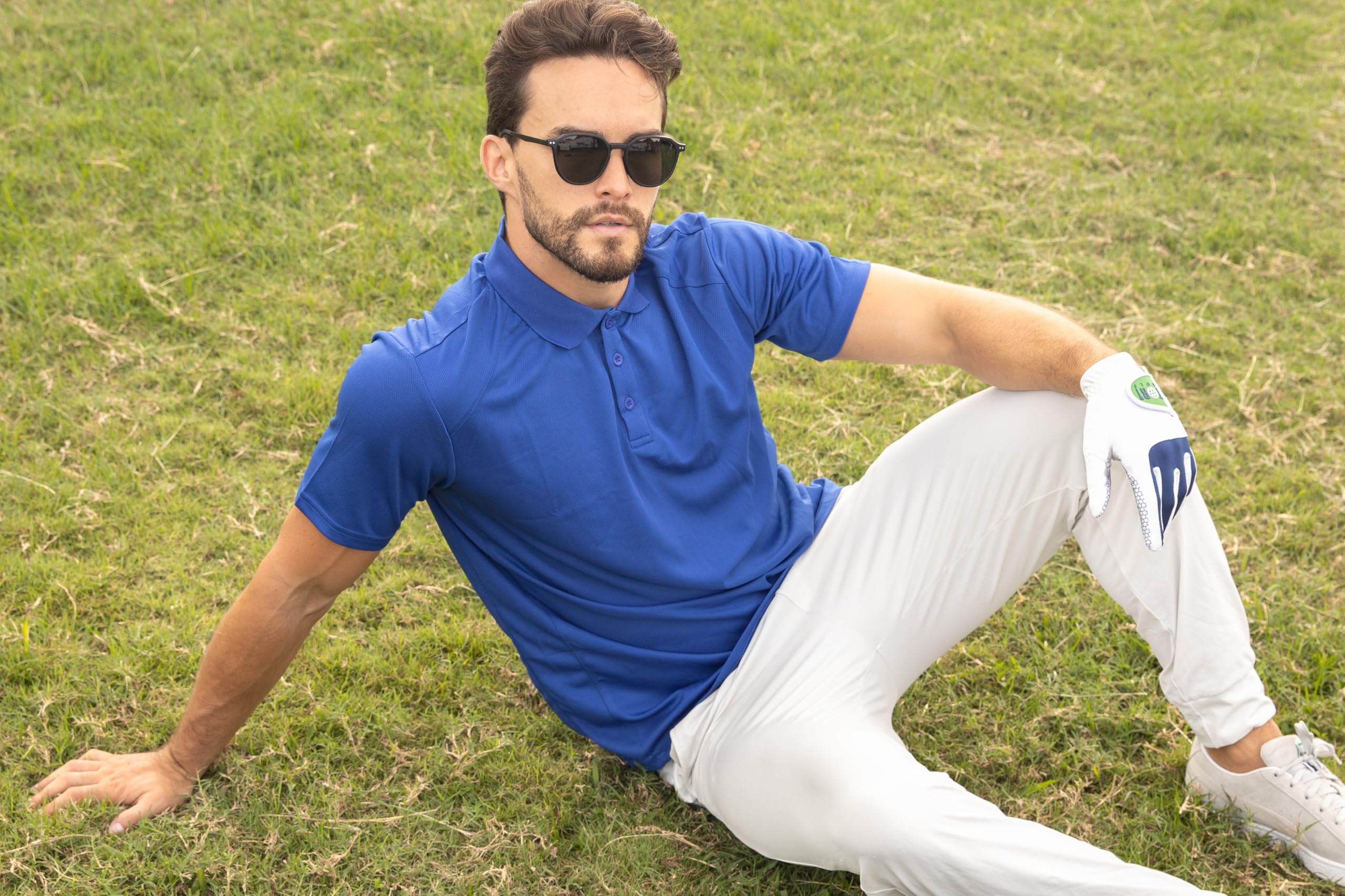 ZENGVEE Polo Uomo Manica Corta Sportiva Golf Tennis T-Shirt Asciugatura Rapida Traspirante