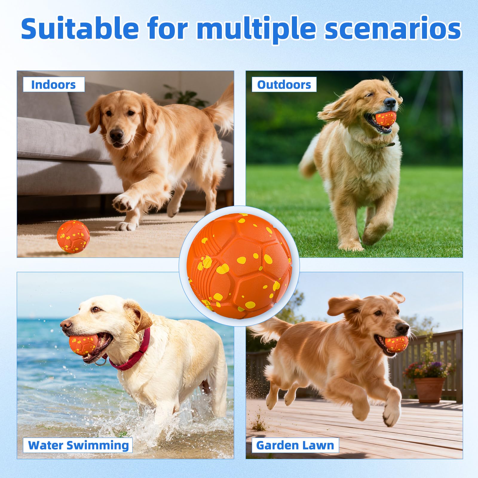 Pelota Interactiva Perro, Juguetes para Perros Inteligente, Pelota Perro Rebotadora Automatico, Juguete Inteligente con 3 Modos Recargable, Jumping Pelotas para Perros Medianos y Grandes