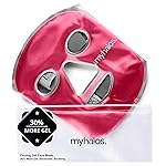 MyHalos Ice Face Mask - Frozen Face Mask for Pain Relief, Migraine & Wisdom Tooth Surgery - Cooling Mask for Swelling, Puffiness & Stress Relief - Hot or Cold Gel Mask Cold Pack (Pink)