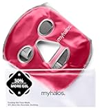 MyHalos® Ice Face Mask - Frozen Face Mask for Pain Relief, Migraine & Wisdom Tooth Surgery - Cooling Mask for Swelling, Puffiness & Stress Relief - Hot or Cold Gel Mask Cold Pack (Pink)