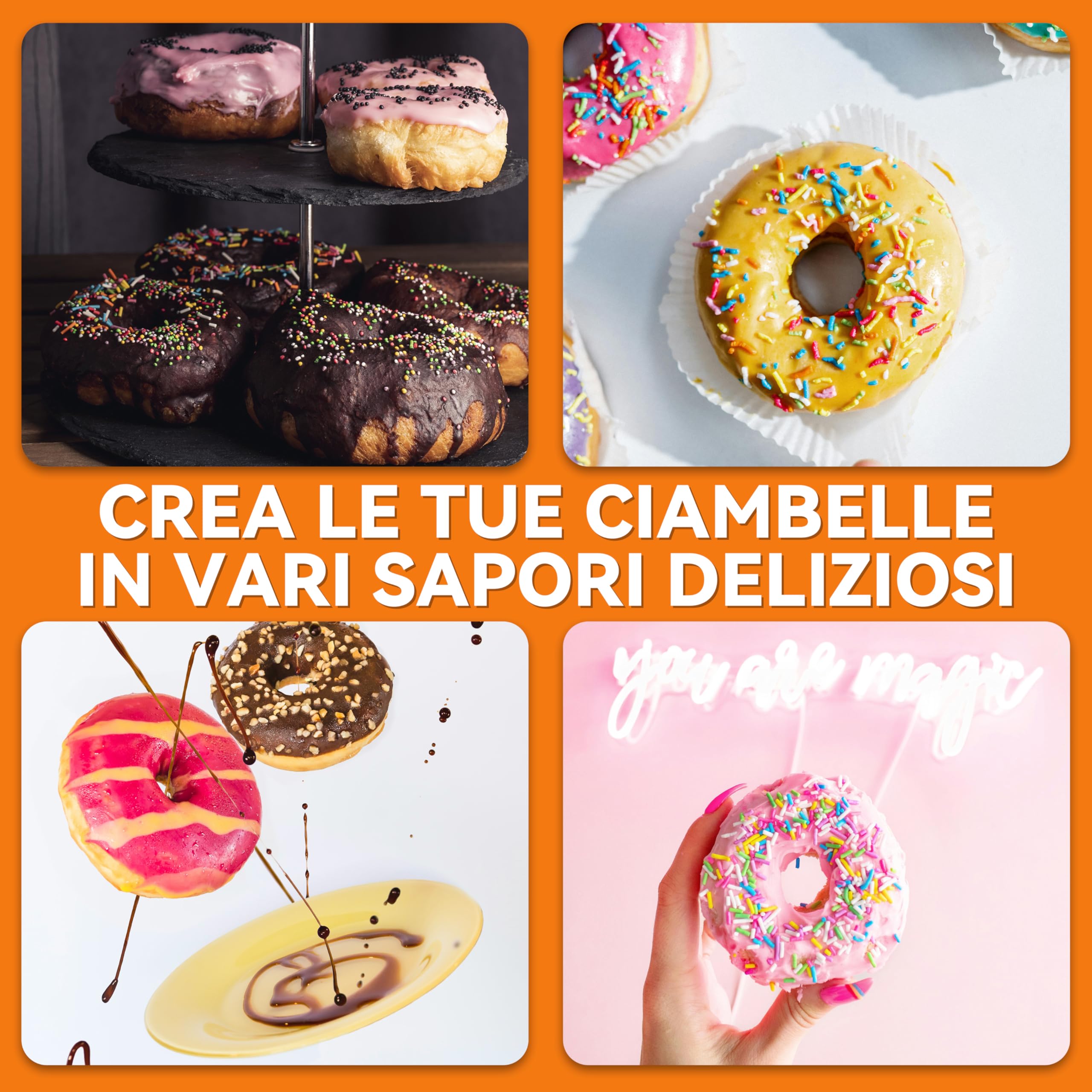 Baker’s Friend Macchina per ciambelle per la casa, macchina per fare mini dounts da 6 x 7.5 cm per, macchina per fare ciambelle, teglia per mini ciambelle, piastra per ciambelle, Aqua