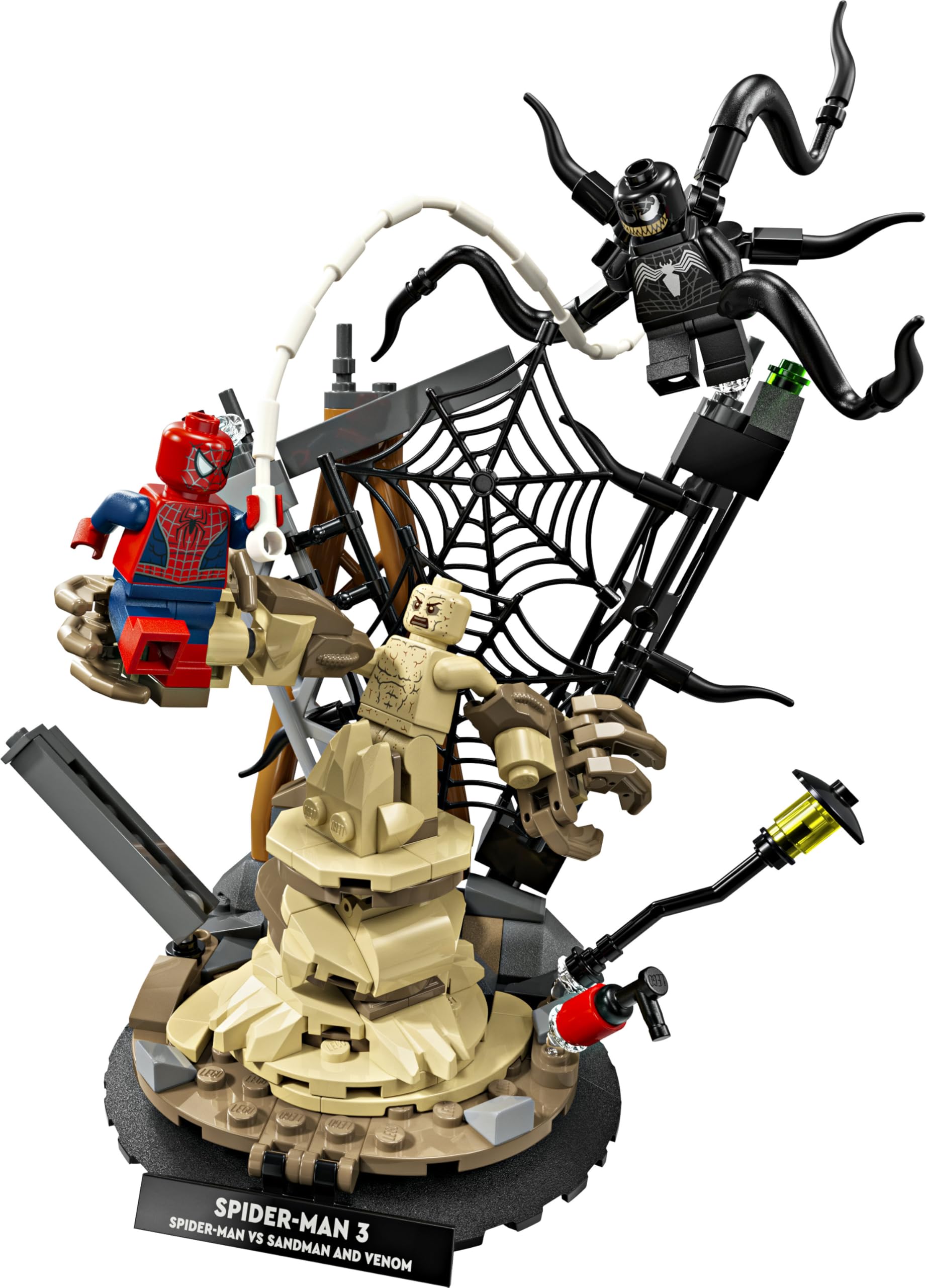 LEGO | Marvel Battaglia Epica: Spider-Man vs. Sandman - Giocattolo dei Supereroi con 3 Minifigure Inclusi Spider-Man & Venom, e Cantiere Edile - Regalo per Bambini da 9 Anni in su Fan dei Film - 76334