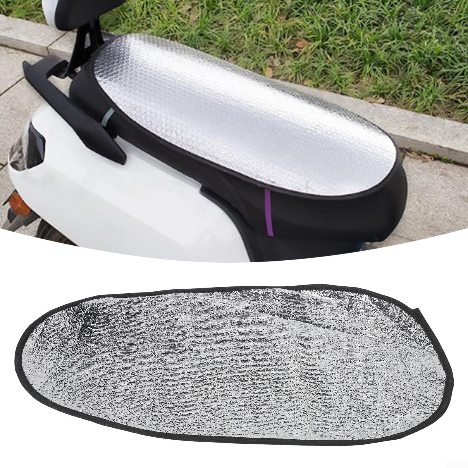 Electric Vehicle and Motorcycle Sunscreen Seat Pad Reflective Aluminum Foil Mat Waterproof Compression Resistant Comfort