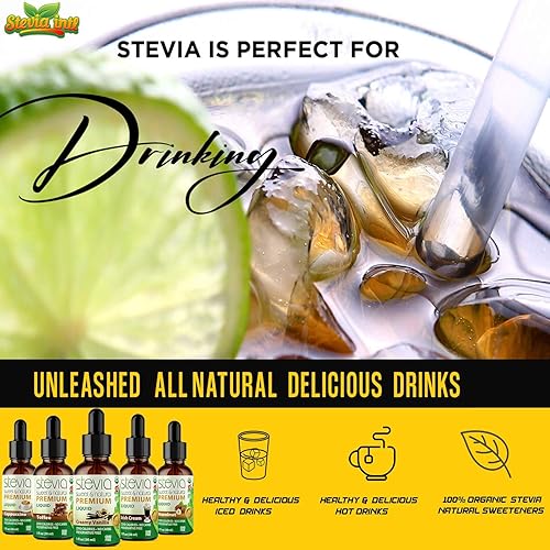 Miniatura 5 de Stevia Intl Paquete de 5 amantes del café Gotas de stevia premium con 5 sabores en botellas de vidrio Todo naturalmente dulce no amargo 0 calorías