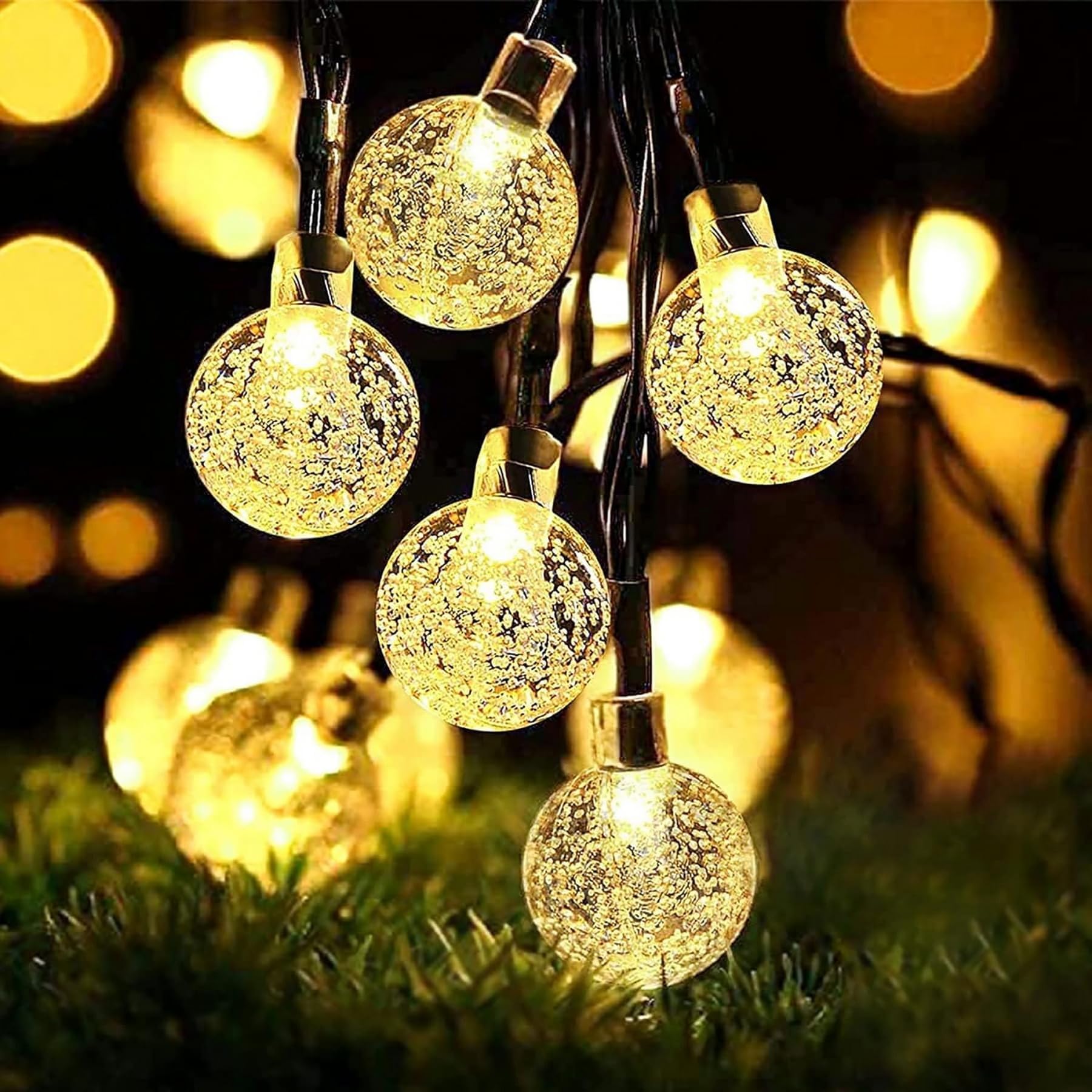 Lezonic 50LED Solar String Lights,7M/23Ft Garden Lights Solar Powered
