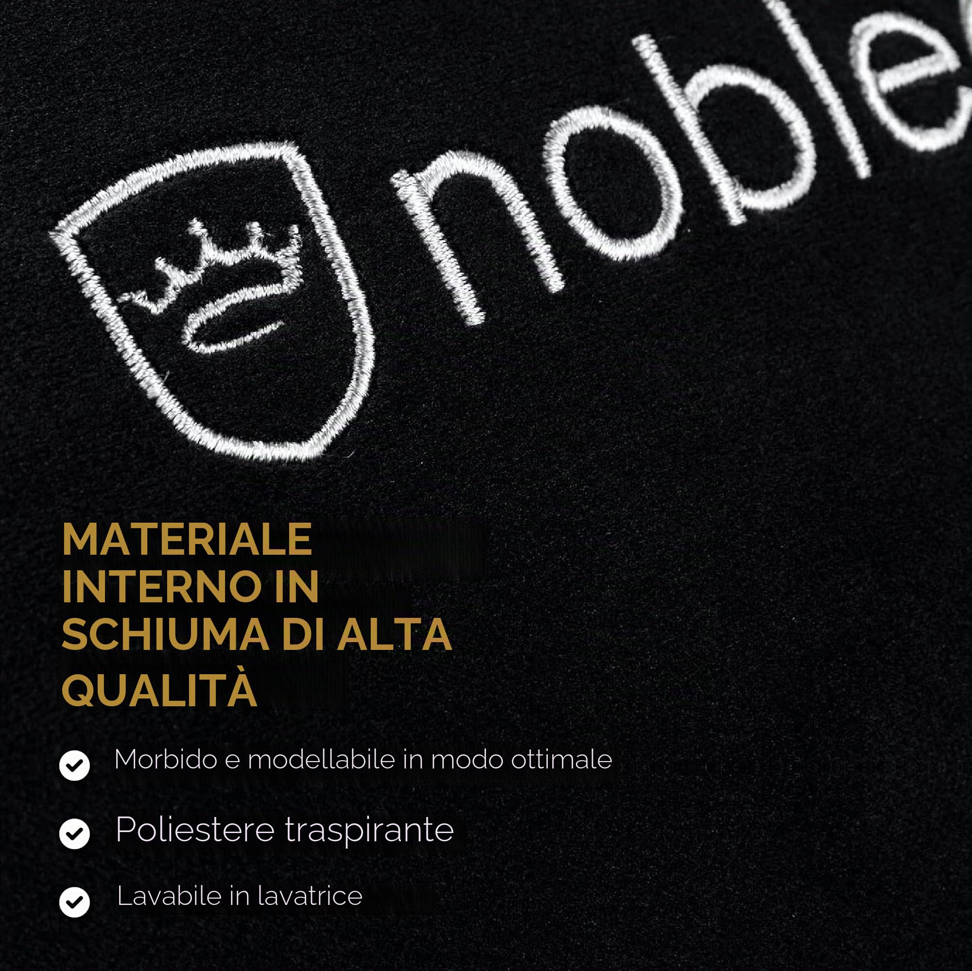 noblechairs Cuscino per Supporto Lombare, Set di Cuscini per Sedia da Gioco, Nero/Bianco