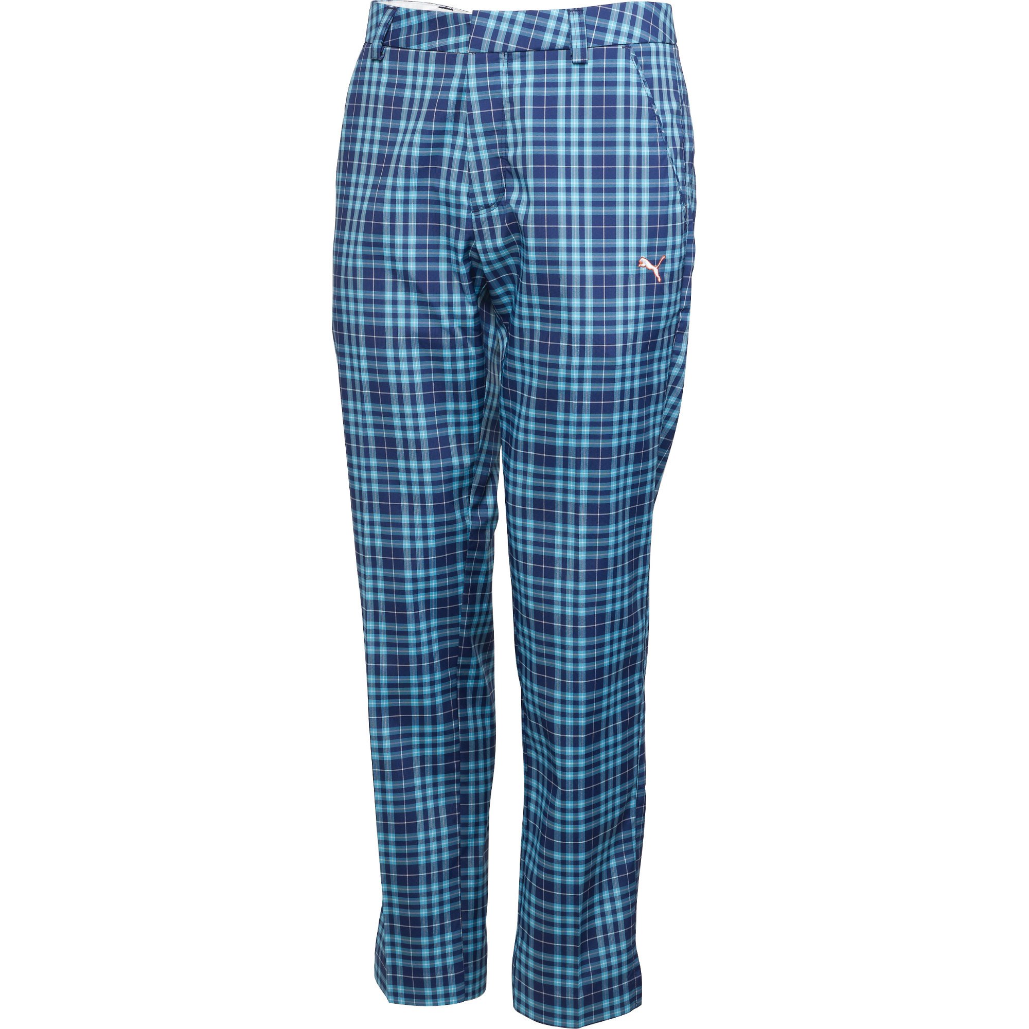 Puma Golf NA Men's Plaid Tech Pant, Evening Blue, 32