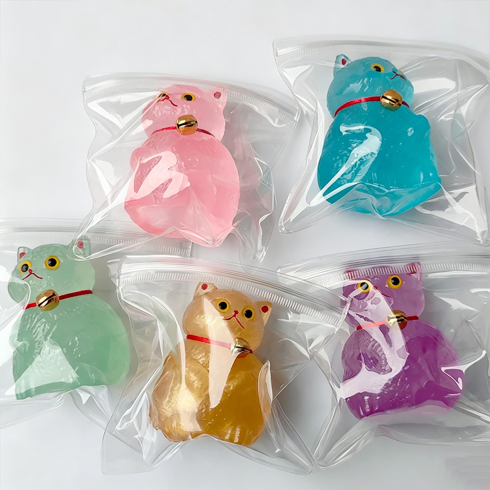 1 Stück Squishy Spielzeug Dunkeln leuchtende Katze, Sensory Stress Toy mit Maltose gefüllt, Squeeze Toy für Kinder und Erwachsene ADHD Autismus Entspannen Linderung von Angst