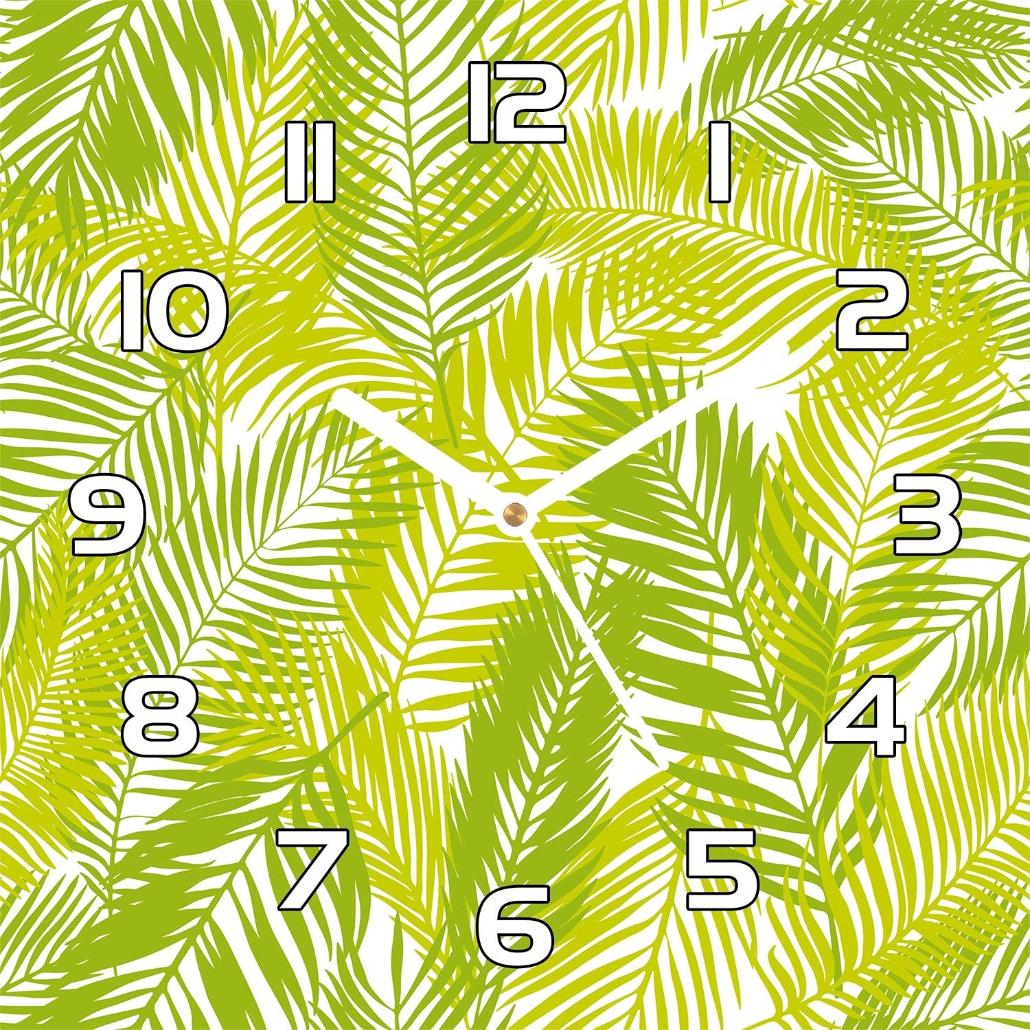 Horloge murale moderne Coloray en verre avec aiguilles blanches 30x30