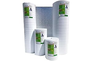 SmartSHIELD 5mm 48''x50ft Reflective Foam Core Insulation Roll: Cold and Heat Shield,...
