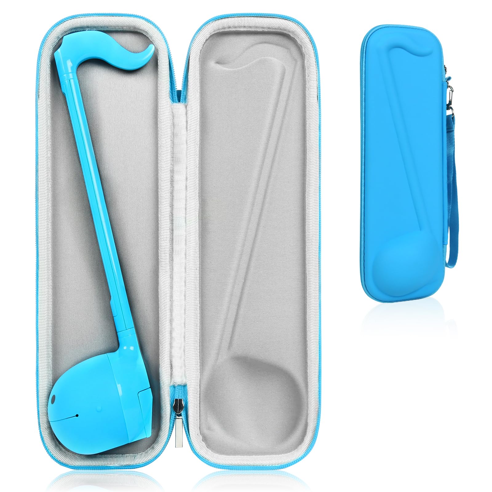 Carrying Hard Case Compatible for Otamatone Japanese Electronic Musical Instrument, Portable Synthesizer Designed for Otamatone Music Toy Storage Bag with Hand Strap, Case Only…