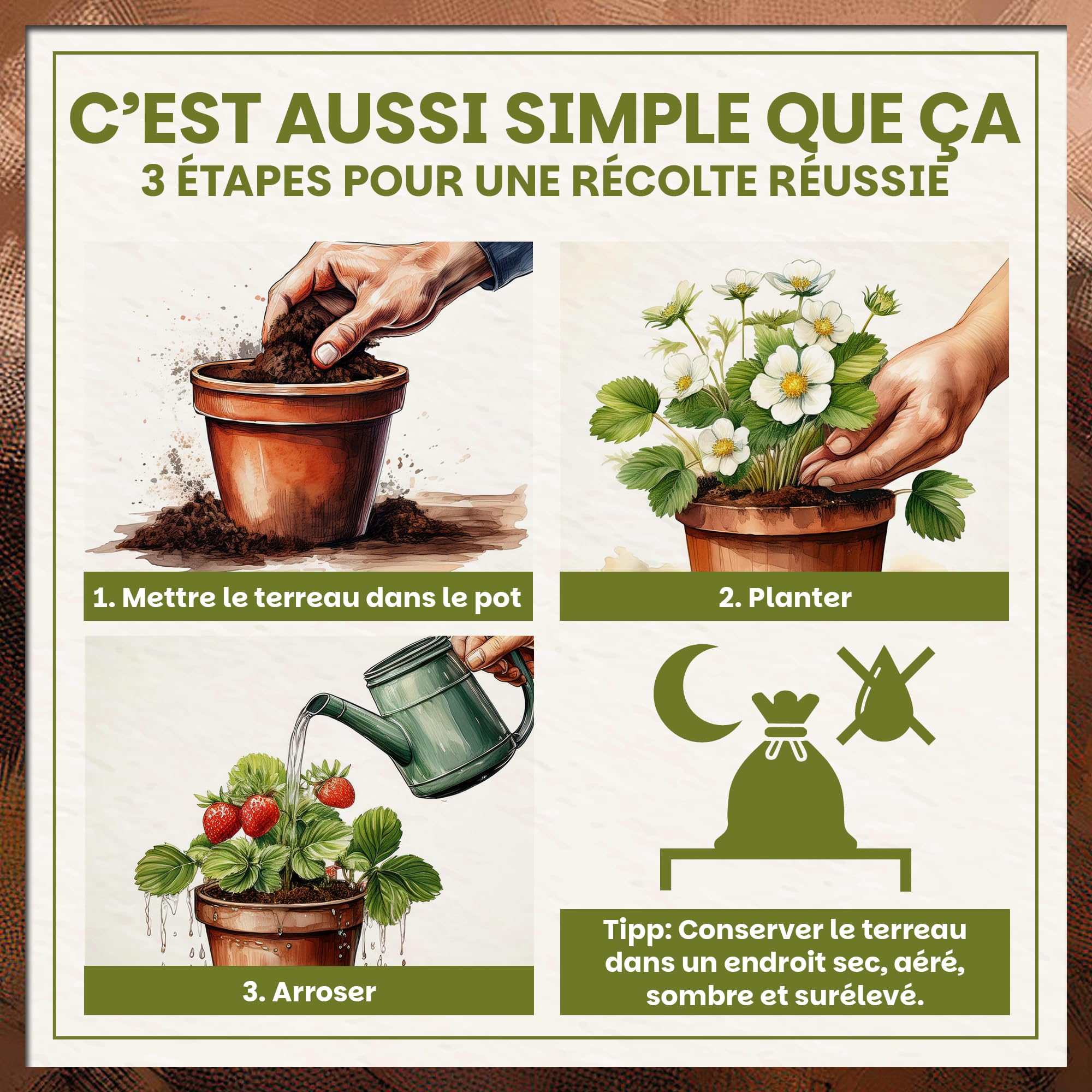 Green Home Terreau Fruits Rouges 18L Bio avec Engrais Longue durée pour fraisiers tomates Potager Balcon carré Potager Jardin Pots bacs Croissance vigoureuse récolte abondante