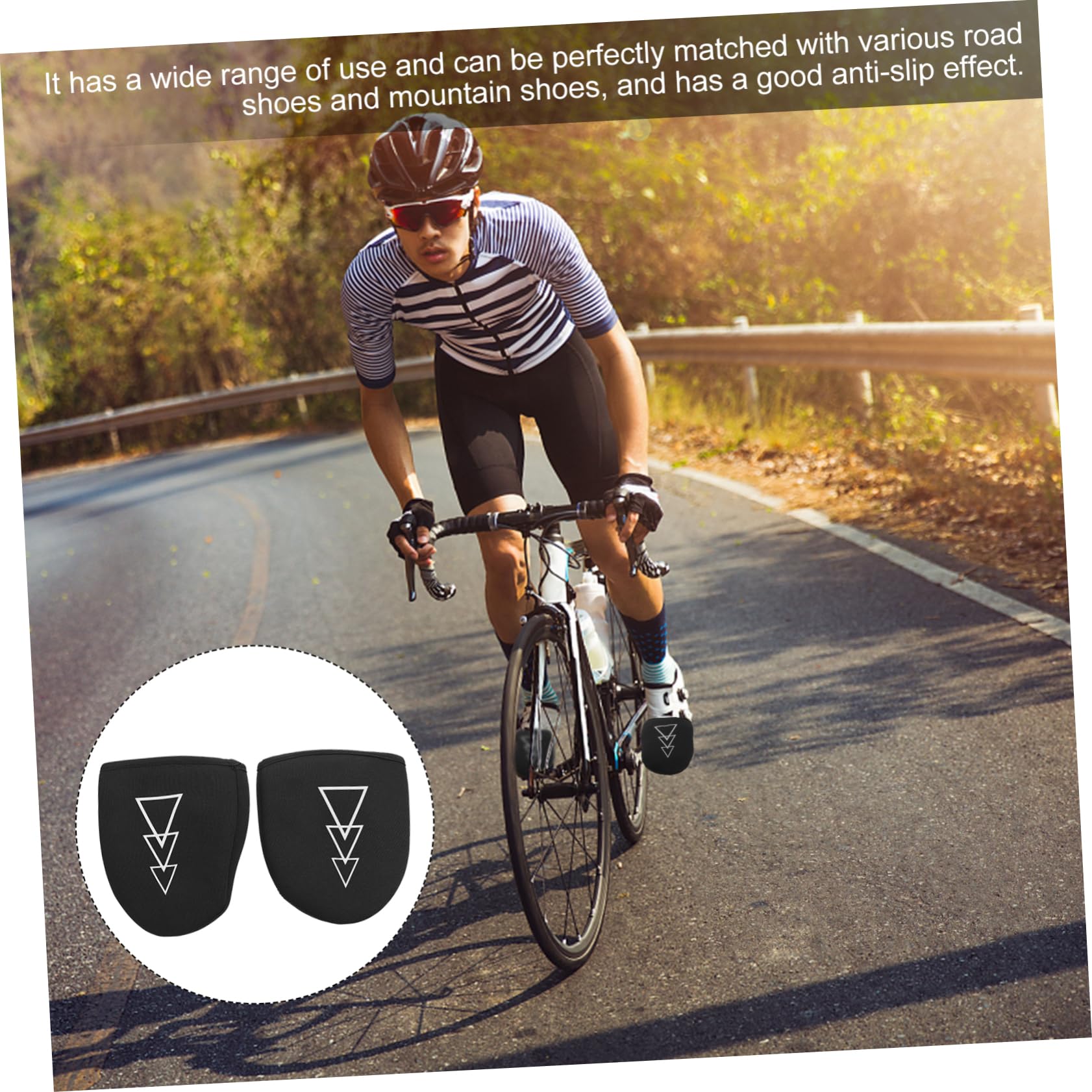 TOYANDONA Cubiertas de Zapatos de Bicicleta Agua Cubrezapatillas térmicas cálidas Impermeable Calefactor Calentador Media zapatería cubrebotas a Prueba de Viento Caucho Black