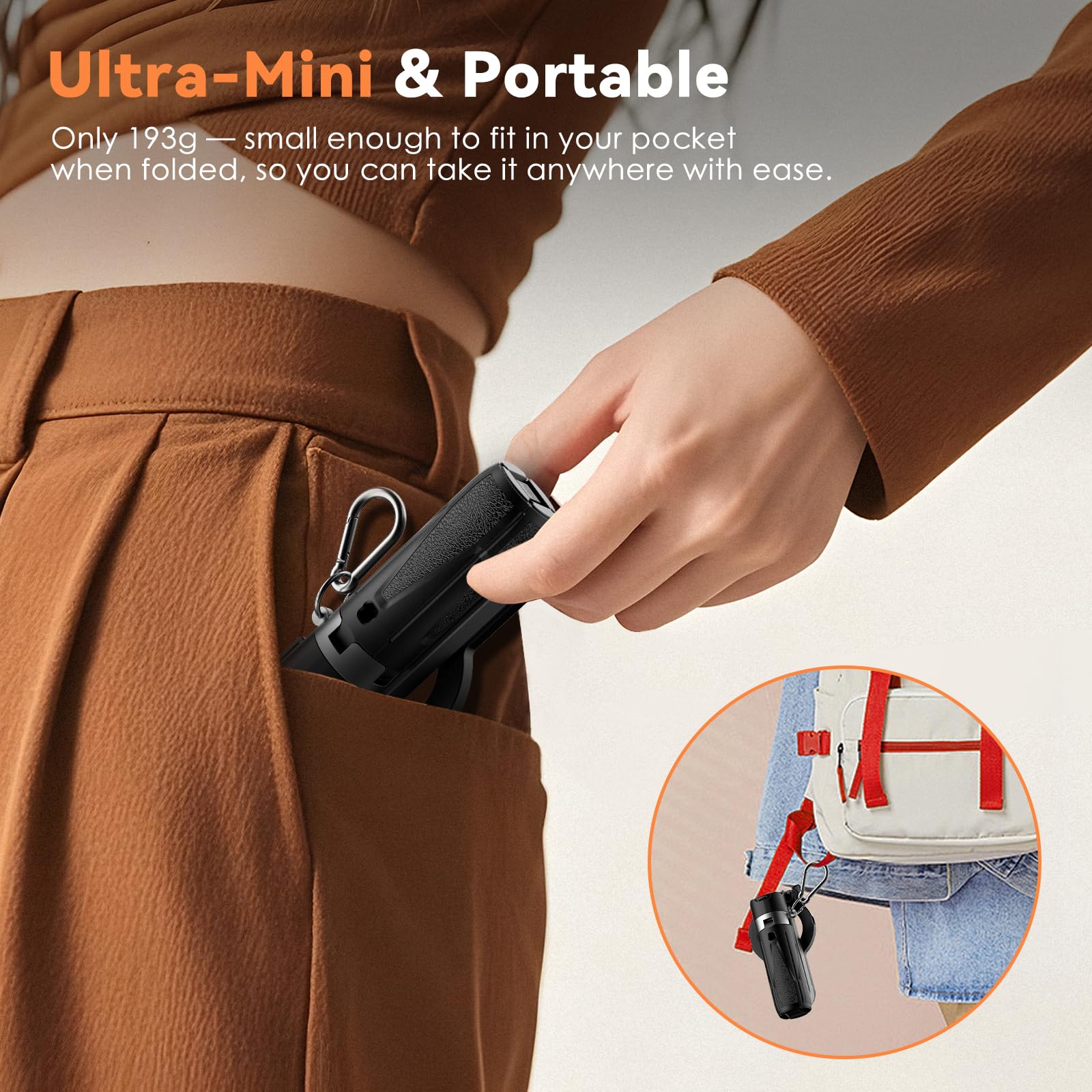 CloudValley Magnetic Mini Selfie Stick Tripod, kieszonkowy statyw do telefonu 4 w 1 z możliwością obrotu o 360°, ładowalny pilot Bluetooth, składany uchwyt