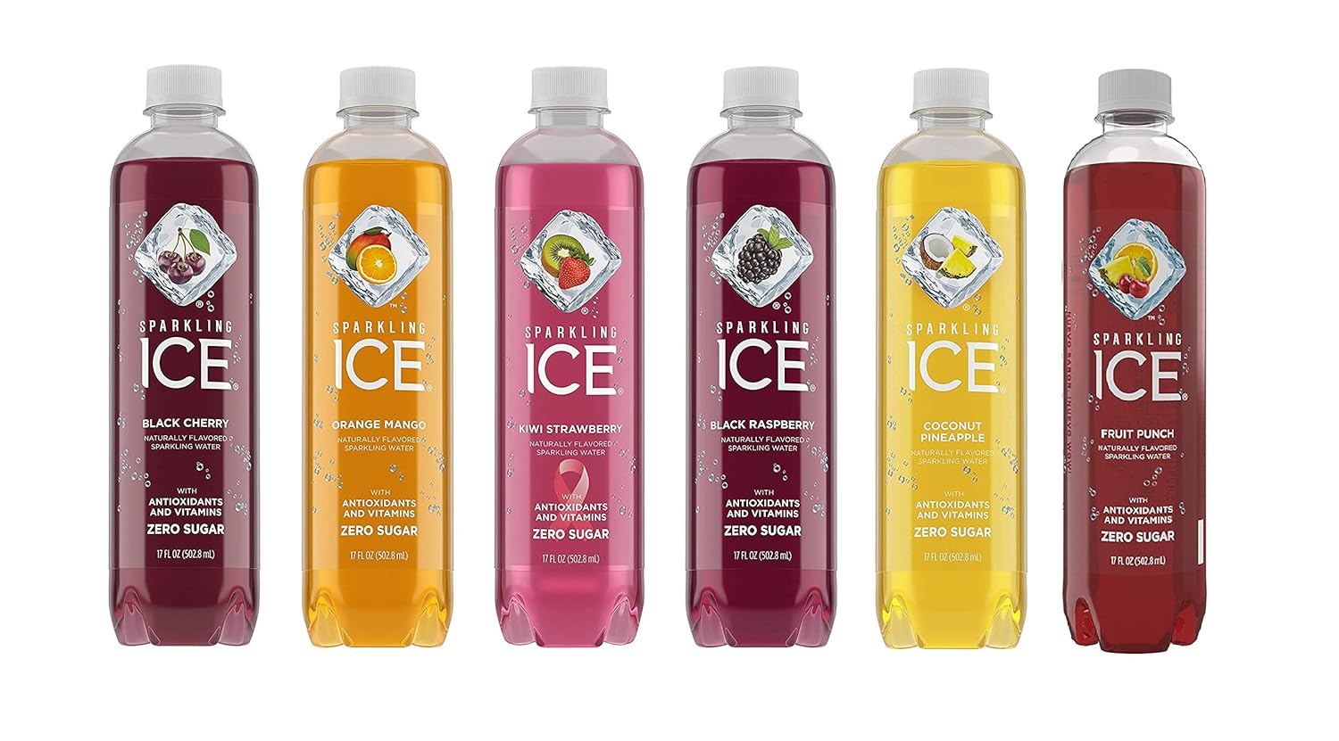 Amazon.com: Toeah Sparkling Ice Sparkling Water, 6 Flavor Variety, with ...