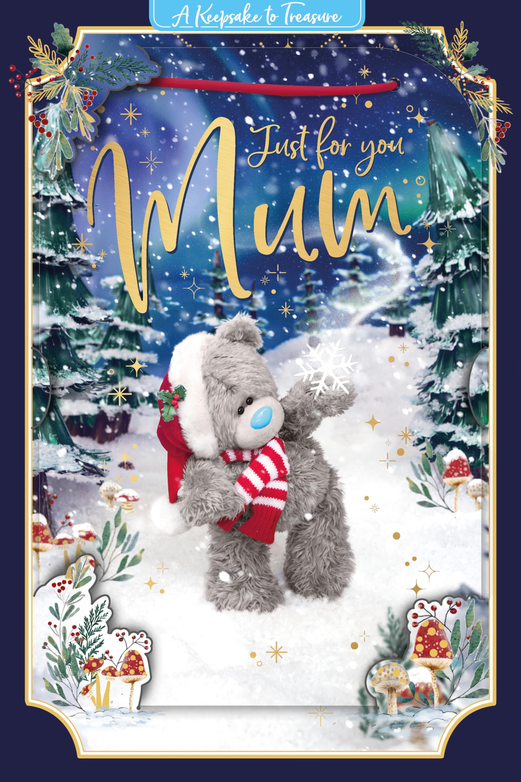 Me to You Tatty Teddy 3D Christmas Card For Mum 6x9ins - Official Collection