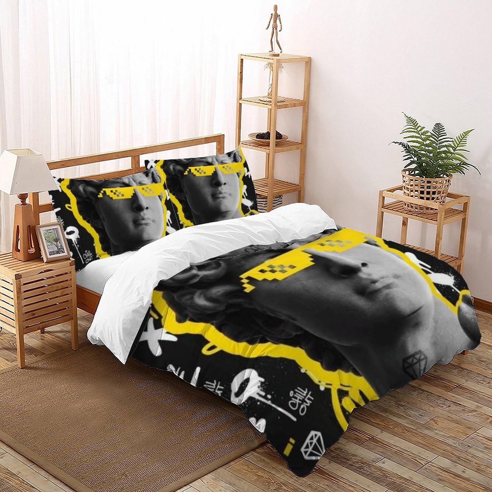 Housse de couette super king imprimé 3d pour chambre de filles
