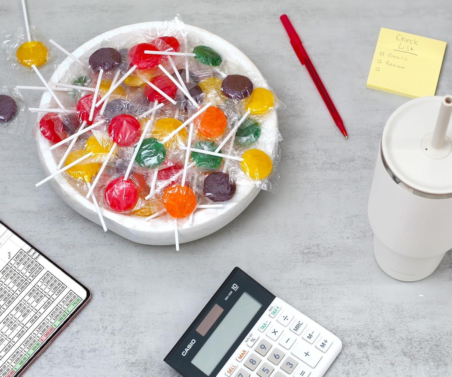 Dooboe Easter Lollipops Individually Wrapped - 10 Pounds - Approx. 400 Lollis - Bulk Flat Classic Suckers - Bulk Parade Candy - Assorted Fruit Flavors - Candy Suckers for Classroom, Office - Big Bulk Candies (Rainbow)