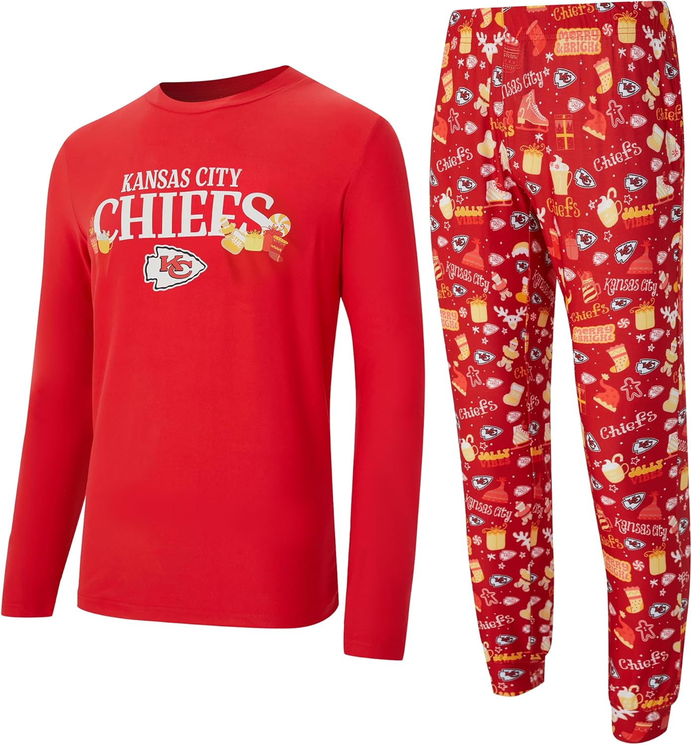 Concepts Sport Men's NFL Chestnut Long Sleeve Top & Pants Set