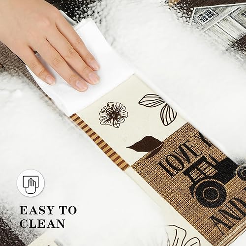 Miniatura 6 de ASPMIZ Farmhouse - Juego de 3 alfombras de cocina antideslizantes, acolchadas y antifatiga, tapetes de PVC para cocina, fregadero, impermeables,