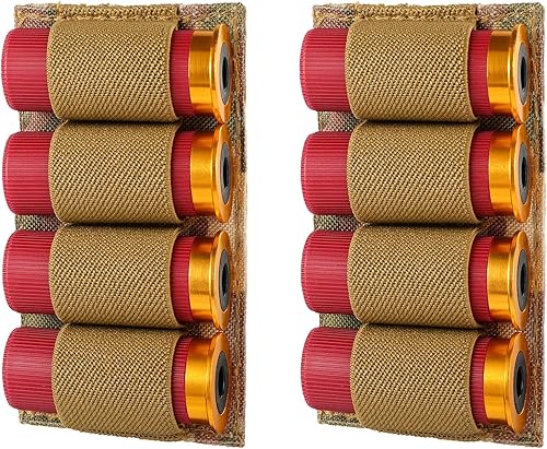 Miniatura 2 de FRTKK Paquete de 2 soportes tácticos para escopeta para rifles, cartucho Molle, portador de munición para calibre 1220