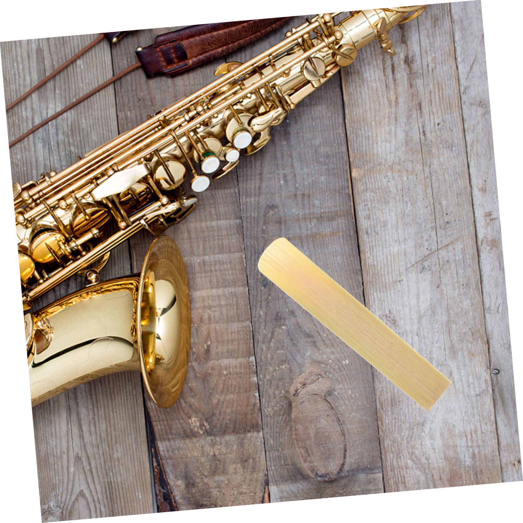 50piezas Cañas Para Saxofón y Clarinetes Accesorios De Dureza Fáciles De Instalar y Ligeras Para Músicos Principiantes y Avanzados