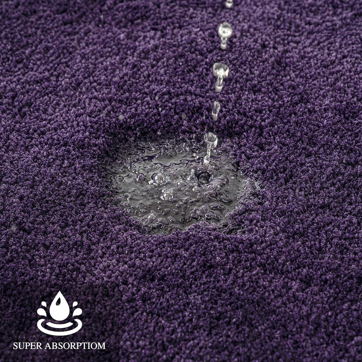 Dark Purple Bathroom Rugs Free Shipping! Garland Rug Finest Luxury 2