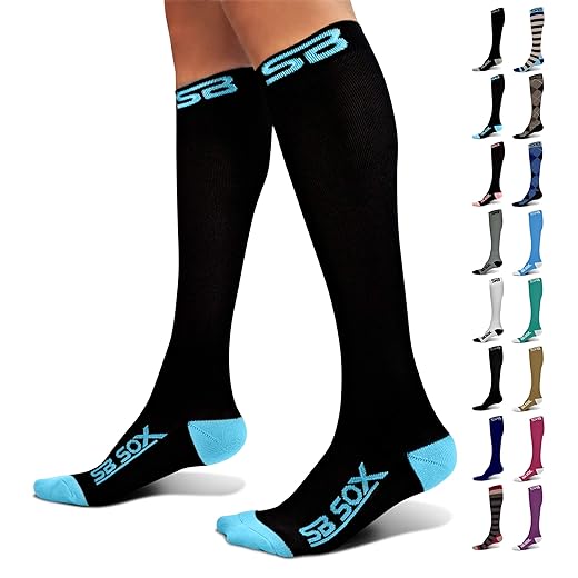 SB SOX Compression Socks (20-30mmHg) for Men & Women – Best Compression Socks for All Day Wear, Better Blood Flow, Swelling!
