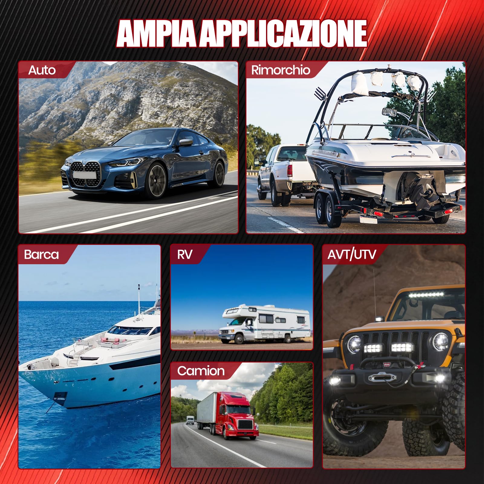 Stacca Batteria 12V per Auto, 240A Remoto Automatico Stacca Batteria Senza Fili, Interruttore di Isolamento con Telecomando per Camion Barca Auto RV ATV (Rosso)