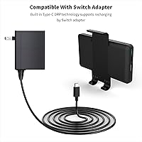 Vista 8 de Portable Power Bank Compatible for Nintendo Switch, 10000mAh 5V3A Flash Rechargeable Extended Battery Backup Charger Case for Smartphone and Switch