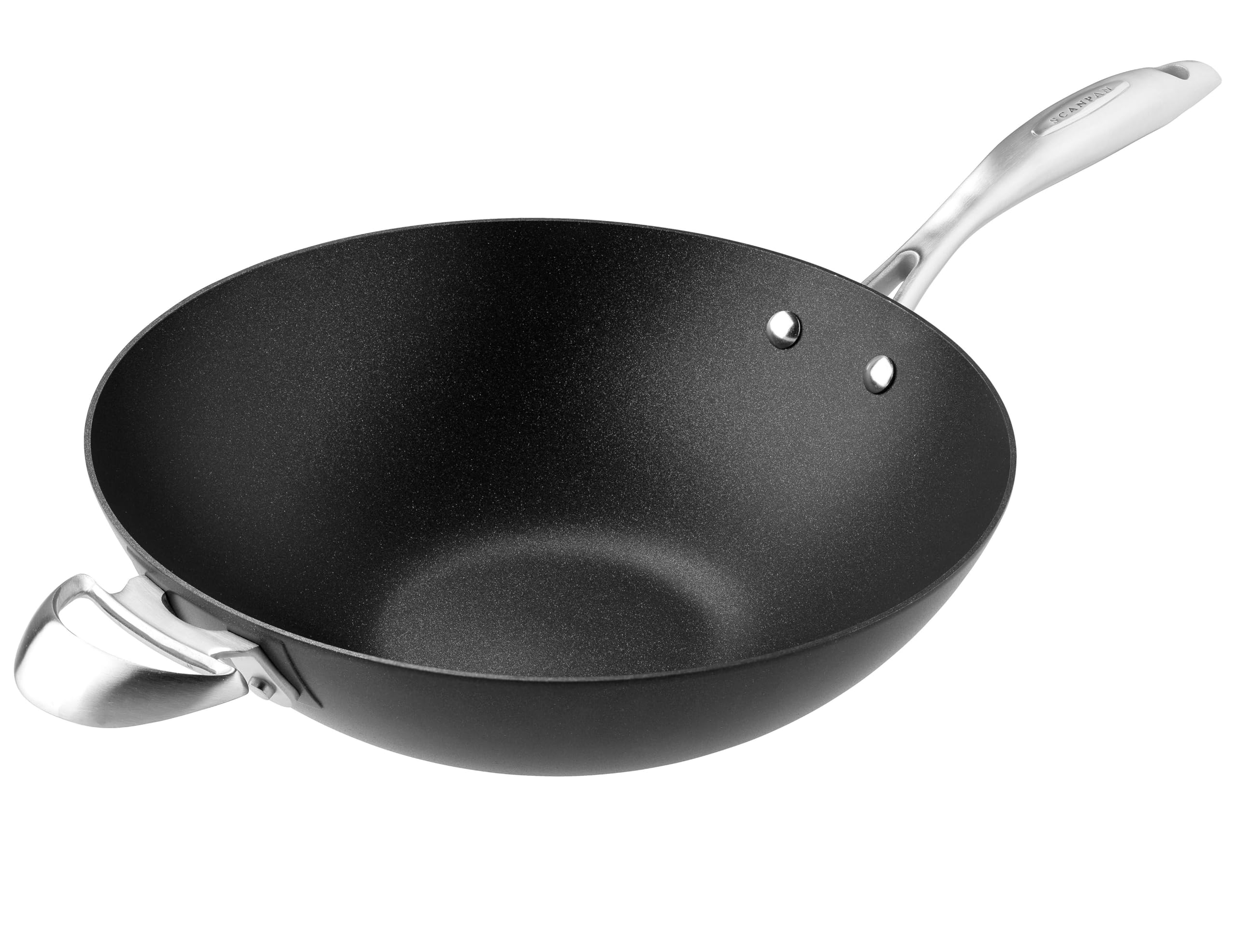 Wok Pro IQ Scanpan 32 cm en aluminium moulé avec grille et baguettes incluses