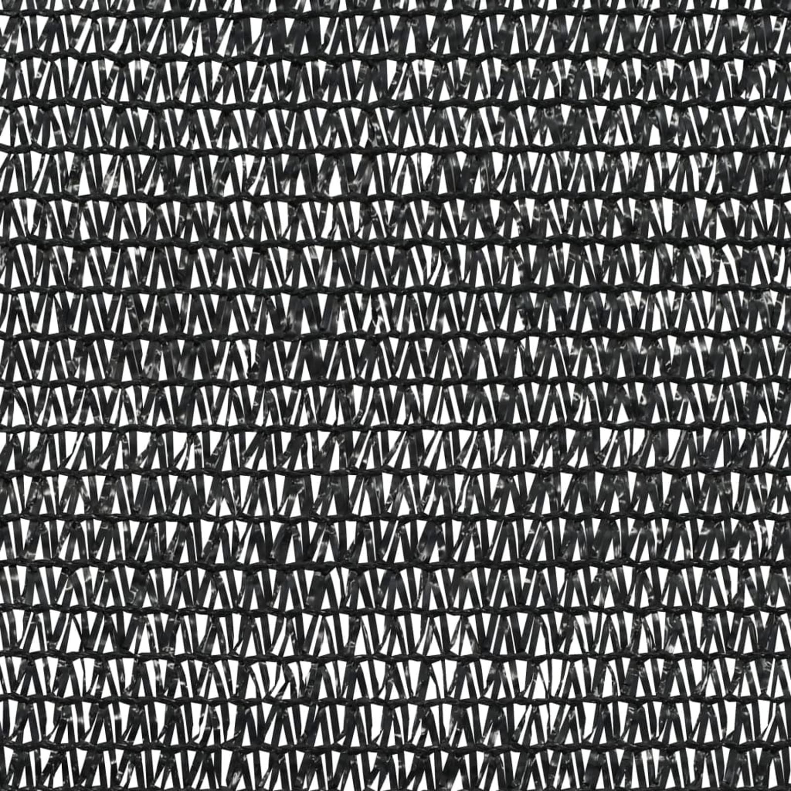 Red de privacidad HDPE Negro 3,6x50 m 75 g/m² Malla Protectora Balcon Malla De Ocultacion Jardin