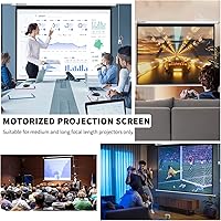Vista 9 de WASJOYE 100 Inch Motorized Projector Screen with Remote Control - 4:3 Electric Drop Down Projector Screen for Wall or Ceiling Mount, 8K HD & Dual