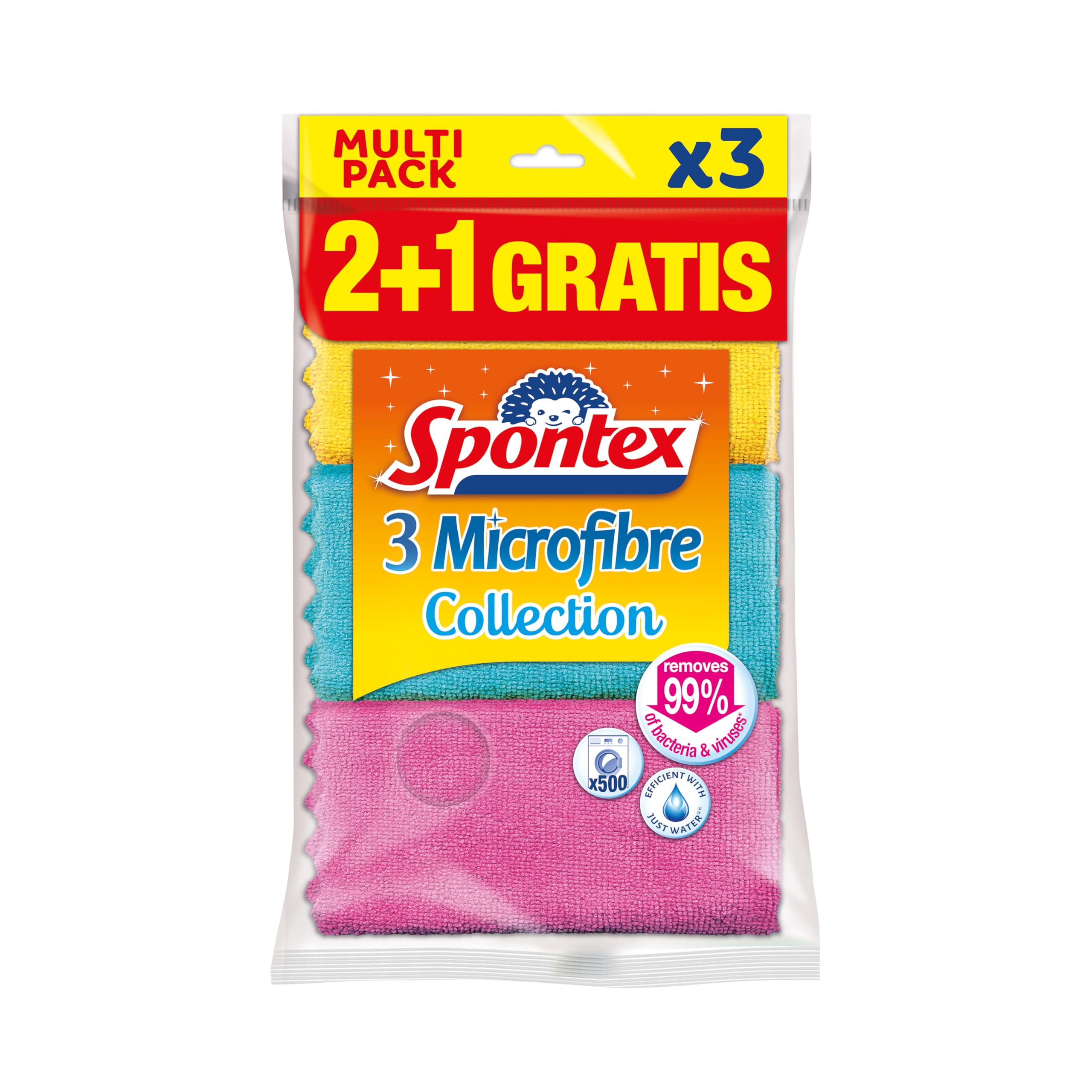 Spontex Paños de microfibra para limpieza | 16 bayetas Microfibre Collection | Para usar como trapos del polvo y paños de cocina | 30 x 30 cm | Colores surtidos | 16 unidades — view 10