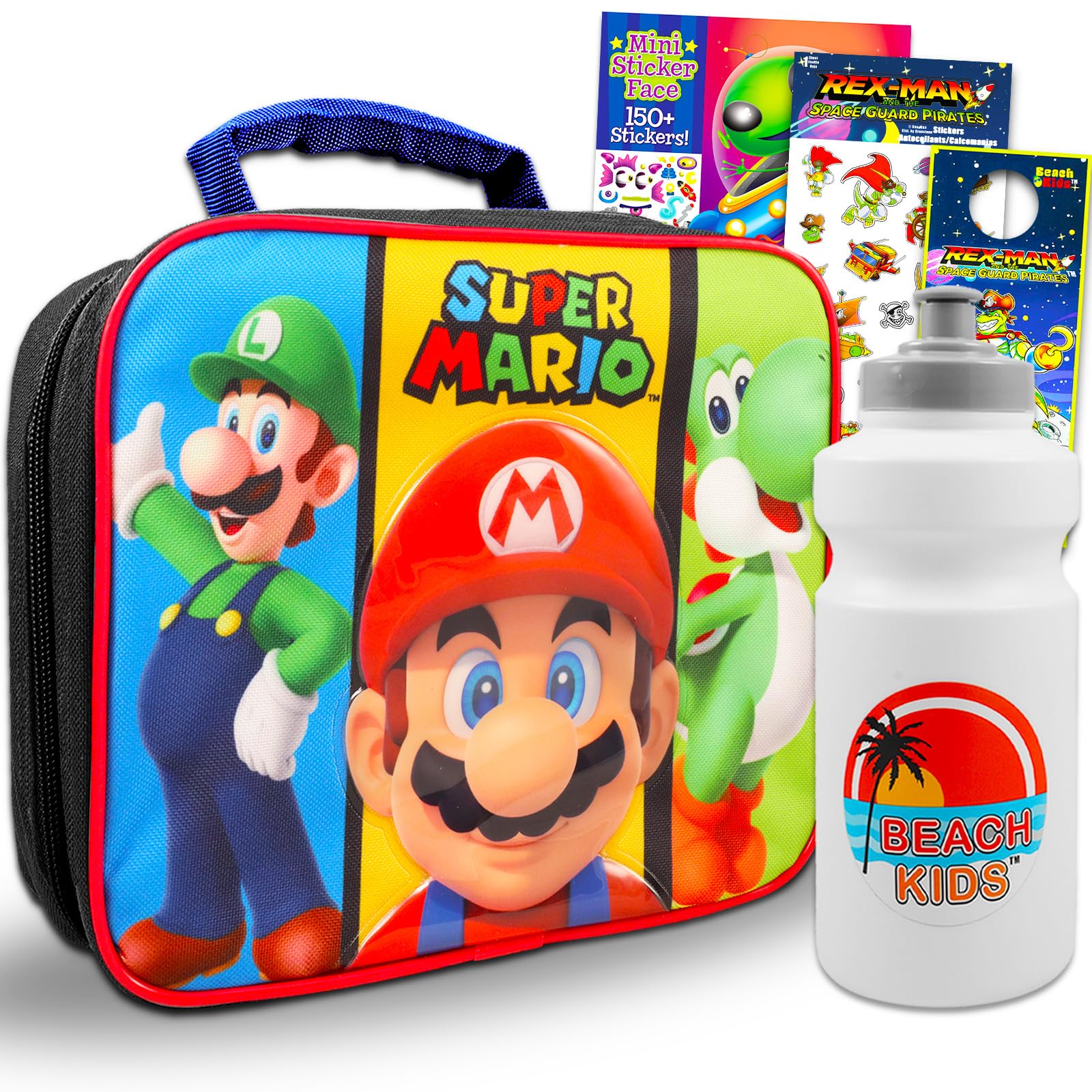 Amazon.com: Super Mario Lunch Box for Kids Set - Bundle with Mario