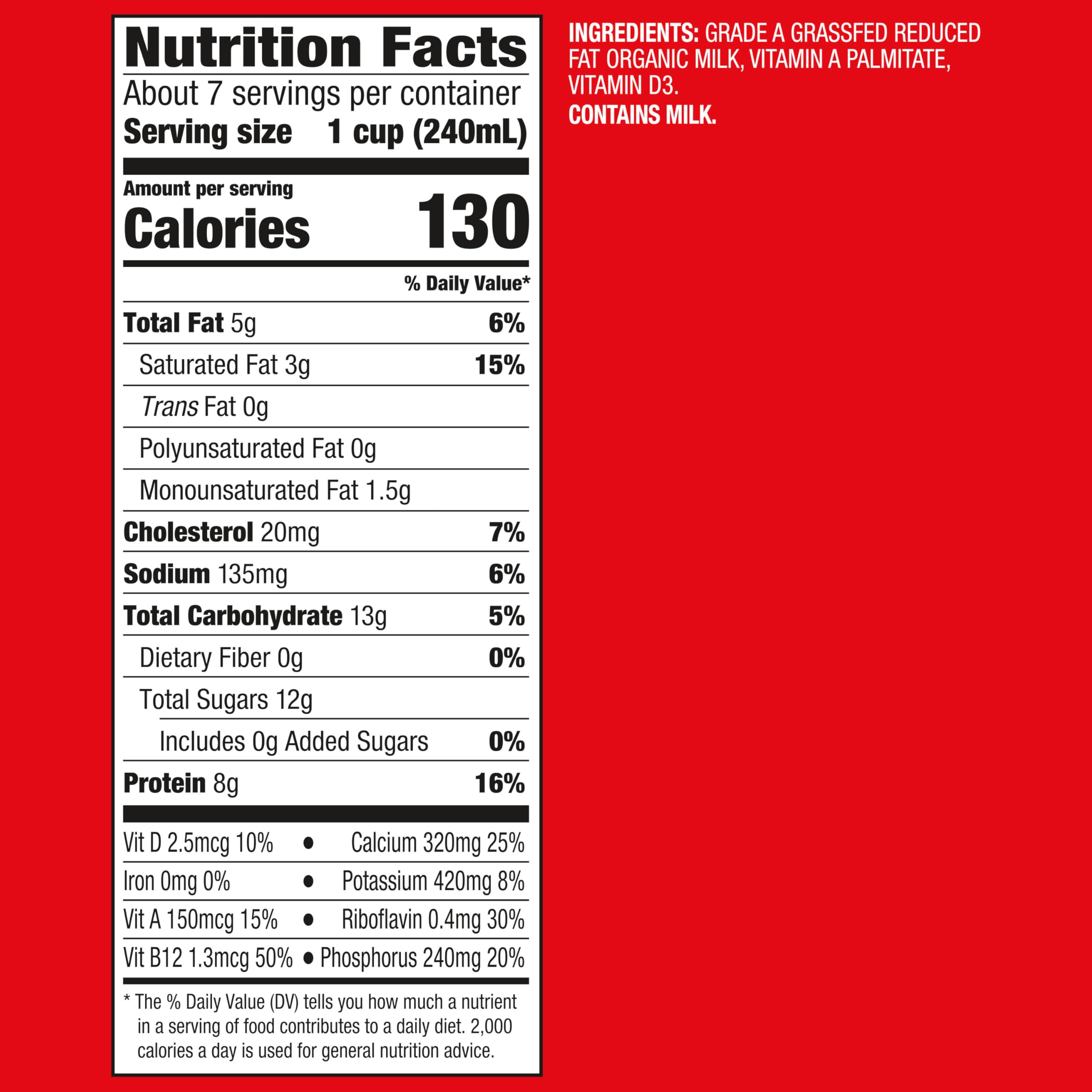 Horizon Organic Grassfed 2 Percent Milk, Rich and Creamy Reduced Fat Grassfed Milk, 59 fl oz Carton