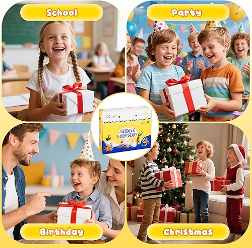 Miniatura 6 de Kits de arcilla seca al aire, 12 arcilla de modelado para niños, artes y manualidades para niños, seguros y no tóxicos con herramientas de escultura